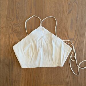 Zara linen criss cross top